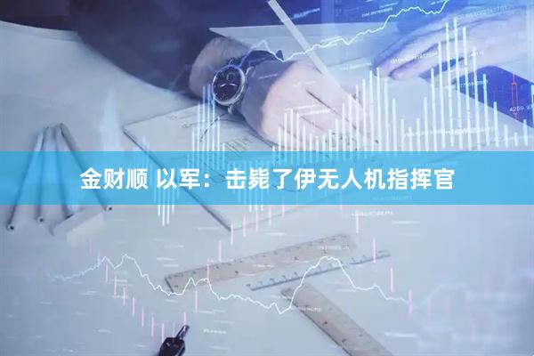 金财顺 以军：击毙了伊无人机指挥官
