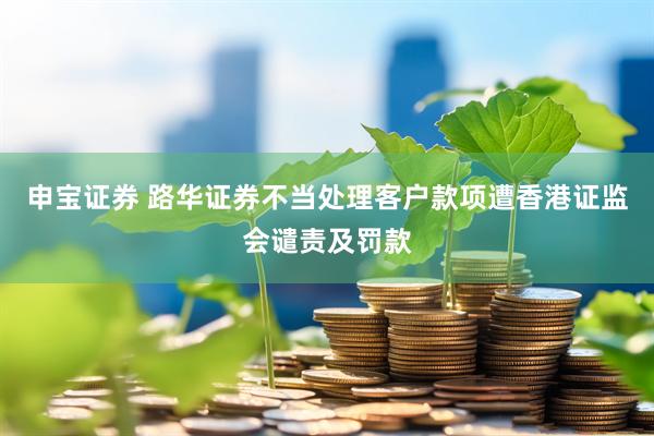 申宝证券 路华证券不当处理客户款项遭香港证监会谴责及罚款